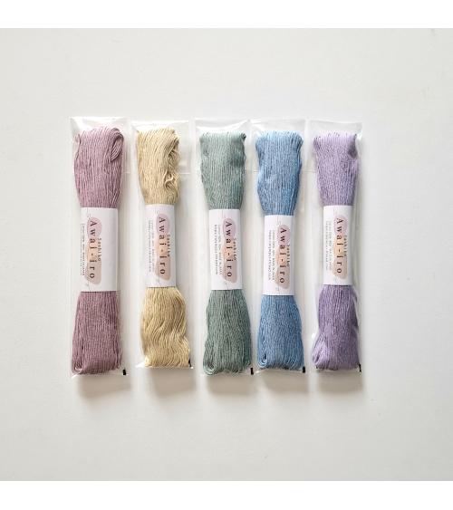 Hilo de sashiko (bordado japonés) 40m. Colores empolvados.