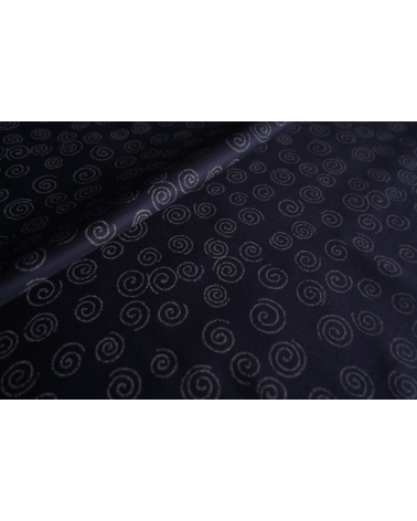 Tela japonesa. Espirales sobre azul navy